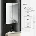 thumbnail image 7 of Eclife Rectangle Corner Medicine Cabinet with Mirror Wall Mounted Bathroom Organizer, Black, 7 of 7