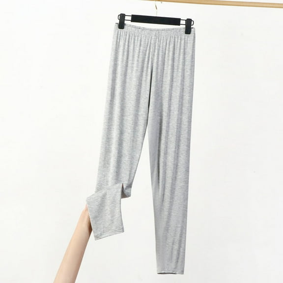 Ayolanni Pants for Girls Long High Waist Wide-Leg Elastic Solid Pants Trousers for Women