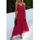 thumbnail image 5 of Vestido PRETTYGARDEN Maxi Rojo Sin Mangas con Tirantes Espagueti XXL, 5 of 5