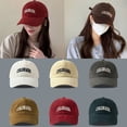 thumbnail image 3 of Outdoor Spring Summer Adjustable Cap Sun Protection UV Protect Letter Embroidered Sun Hat Baseball Hat Duck Tongue Cap Sunshade Hat GREY, 3 of 8