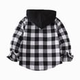 thumbnail image 6 of YIWULA Boy Button Down Shirt Kid Flannel Shirt Toddler Buffalo Plaid Shirt Boys Long Sleeve Father Son Shirt(3-4 Years,Black), 6 of 9