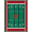 Green Red Gold, Pattern 8, variant on ODIKA 8'x10' Washable Area Rug Star Emblem With Vintage Sports Pennant Border Design Refined for King Size Bedroom Under Bed, Master Suite, Non-Shedding, Easy Care