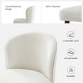 thumbnail image 3 of Upholstered White Dining Chairs Set of 2 Armless Side Chairs Solid Wood Legs Restaurant Kitchen, 3 of 8