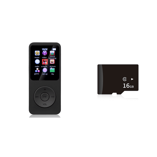 Reproductor de MP3 FLhrweasw Pantalla de 08 pulgadas Bluetooth 54 negro