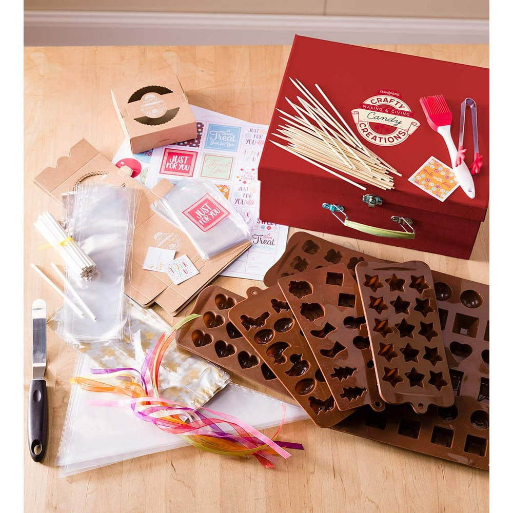 crafty creations candymaking kit with silicone candy molds and