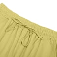 thumbnail image 4 of Lovzfmll Girl's Pants, Linen Drawstring Wide Leg Loose Fit with Pockets, Casual Pants for Little Girls 7-8 Years, 4 of 7