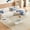 Transparent+White, variant on 3-Piece Coffee Table Set, 1 Coffee Table & 2 End Table, Modern Table Set with Tempered Glass Tabletop & White Metal Legs, for Living room