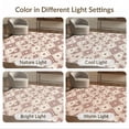 thumbnail image 7 of ODIKA 4'x6' Beige Brown Warm Geometric Pattern Washable Area Rug Intricate Diamond Motif Design Non-Slip, Chair-Friendly, Flatwoven for Home Office, Under Desk, 7 of 7