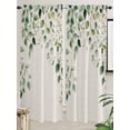 thumbnail image 2 of Living Room Curtains 72 Inches length, Eucalyptus Leaf Window Treatment Curtain Drapes, Watercolor Green Plant Vintage Country Light Filtering Drapes for Bedroom Laundry Room, 52"x72", 2 Panels, 2 of 7