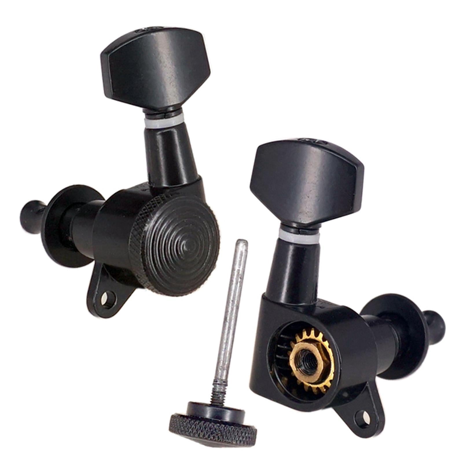 LeeQinersw MagiDeal 6 Pieces Guitar String Tuning Pegs,Tuner Machine Heads Knobs 6L Black