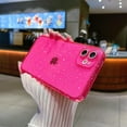 thumbnail image 5 of Compatible with iPhone 11 Case, Clear Glitter Neon Soft Silicone Cover with Camera Lens Protector, Cute Sparkly Shockproof Protective Phone Case for Women Girls (Hot Pink), 5 of 13