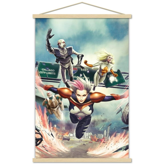 Marvel Comics Thunderbolts - Thunderbolts #161 Wall Poster with Magnetic Frame, 22.375" x 34"