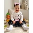 thumbnail image 6 of RUINIXCW Newborn Baby Girl My First Halloween Outfit Infant Girl Fall Clothes Letters Print Long Sleeve Romper Tulle Tutu Skirt Headband 3 Pcs Set, 6 of 10