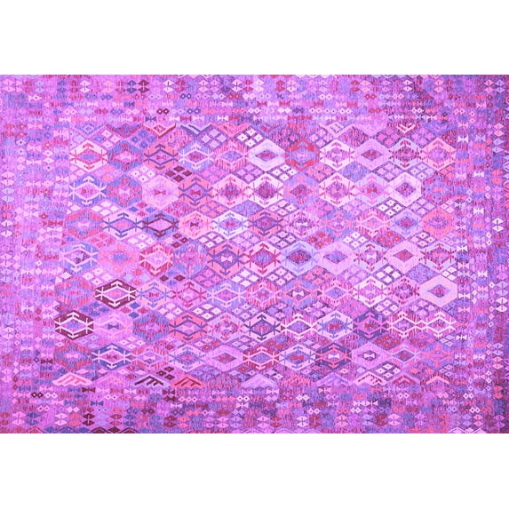 Ahgly Company Indoor Rectangle Southwestern Purple Country Area Rugs, 6' x 9'