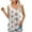 White, variant on Njoeus Womens Tank Tops Summer T Shirts Floral / Printed Pleated Sleeveless Tunic Blouse Shirt Casual Loose Flare Tank Top S-XXL