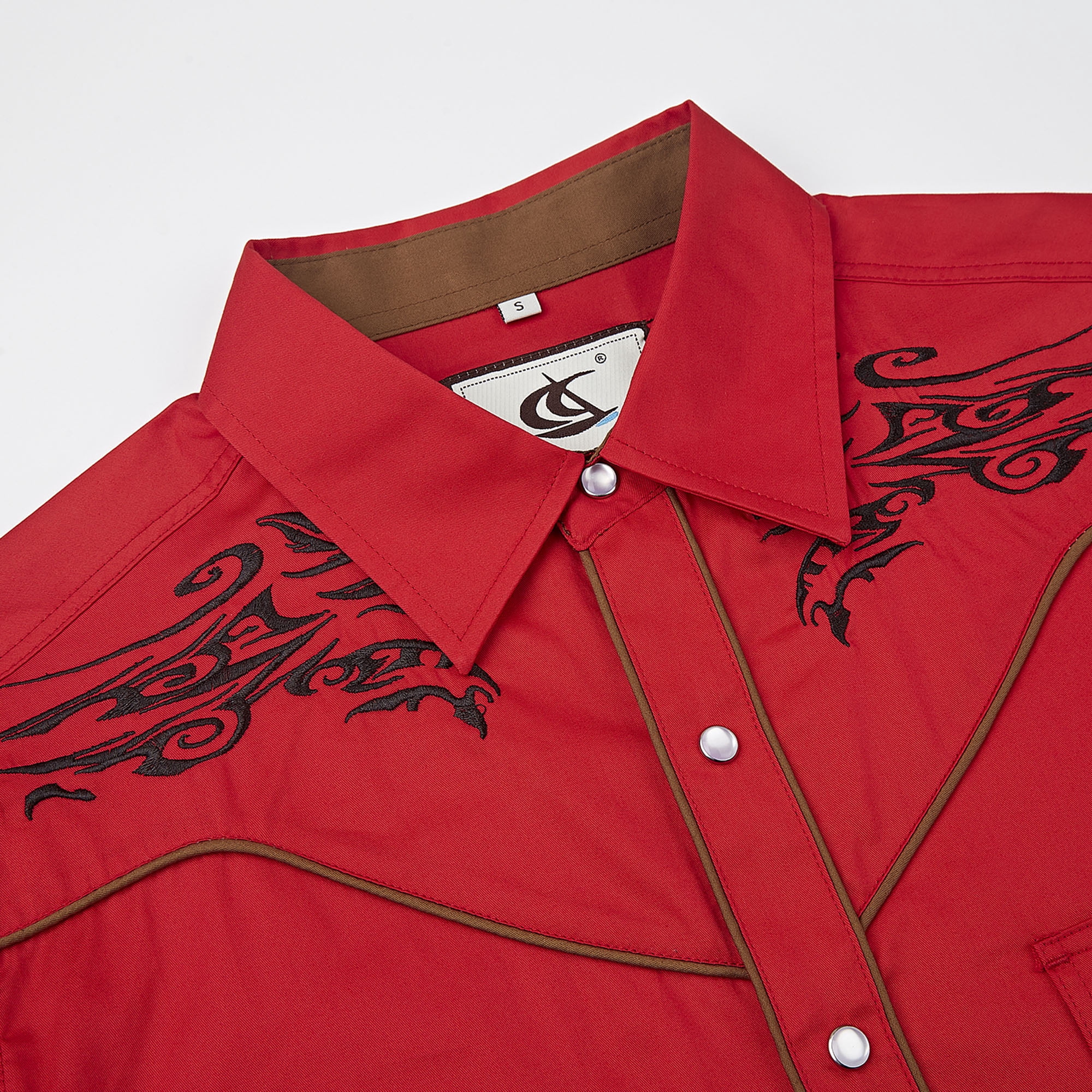 COEVALS CLUB Men's Embroidered Western Cowboy, Red 1-04 XX-Large – picture 5