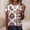#0014-Red, variant on Short Sleeve Tops for Women V Neck Criss Cross Front Floral Pattern Tees Daily Relaxed Fit Blouses Gift