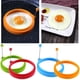 thumbnail image 5 of Naiovety Molde de anillo de cocina de desayuno de círculo con forma de huevo frito con asa para cocina moldes de panqueques lavables utensilios Rojo, 5 of 6
