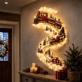 thumbnail image 4 of Clearance! Christmas Magic Trail Wall Light, Train Hanging Decoration with Warm LED, Glowing Christmas Indoor Decorations for Wall, 4 of 5