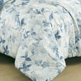 thumbnail image 6 of Chezmoi Collection Monica 2-Piece Boho Floral Comforter Set, Twin, Blue Gray White Tropical Flower Textured Printed Microfiber Lightweight Bedding Set, 6 of 9