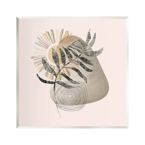 Modern Boho Plant Leaf Sun Botanical & Floral Graphic Art Unframed Art Print Wall Art
