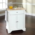 thumbnail image 2 of Pemberly Row Natural Wood Top Portable Kitchen Island in White, 2 of 7