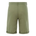thumbnail image 5 of Bcfgryg Summer Cotton Linen Shorts For Men Solid Color Casual Drawstring Waist Lightweight Breathable Knee Length Cargo Shorts Men Green L, 5 of 5