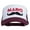 Maroon White, variant on Mario Mustache Embroidered Foam Mesh Cap - Maroon White OSFM