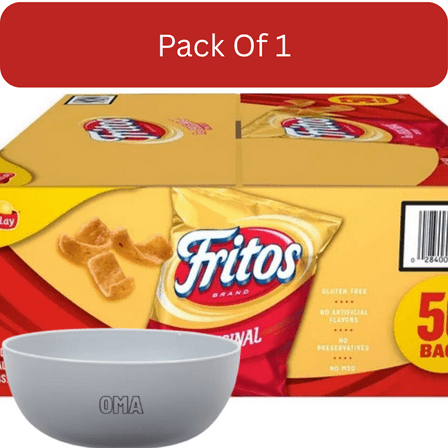 Fritos Original Corn Chips, 1 oz 50-Pack with white bowl by OMA