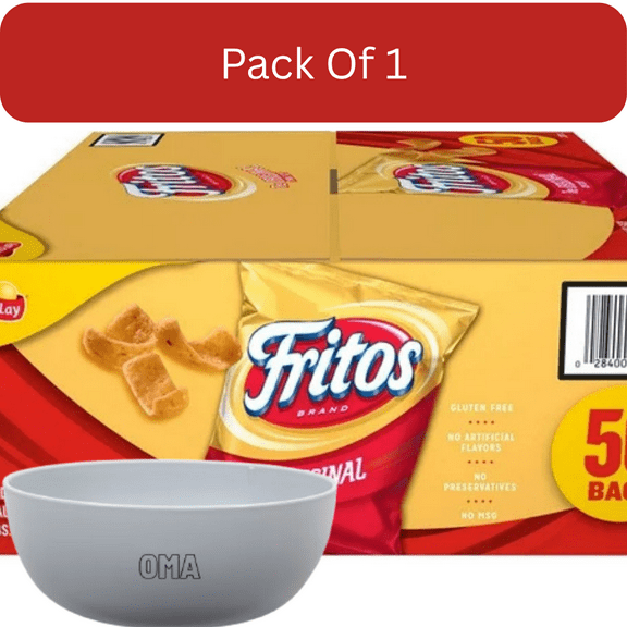 Fritos Original Corn Chips, 1 oz 50-Pack with white bowl by OMA