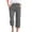 Dark Gray, variant on EDFBUYKRS Female Women Pants Casual Cargo Pants Women Tall 34-36 Inseam Women's Solid Color Linen Blend 7/8 Pants Loose Fit Casual Trousers with Pockets L