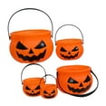 thumbnail image 4 of Seau Citrouille d'Halloween Récolte Décor d'Automne Boîte-Cadeau Pot Seau à Bonbons Support 5 Pcs, 4 of 8