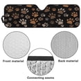 thumbnail image 6 of Uorisanigo Windshield Sun Shade for Jeep Wrangler TJ JK JKU JL JLU, Aluminum Foil Film Cute Dog Paw Print Car Winshied Sunshade, Effectively Blocking Heat and UV Rays, Easy to Install, 6 of 7