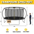 thumbnail image 5 of Mersco 14ft Trampoline for Kids and Adults,Pumpkin Outdoor Trampoline with Enclosure and Net,Jumping Trampoline SPACE for Boys and Girls Birthday Gifts,Black, 5 of 12