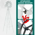 thumbnail image 3 of Ktaxon Windmill 8FT Large Wind Spinners for Outdoor,Yard&Garden, Garden Decor,White, 3 of 9