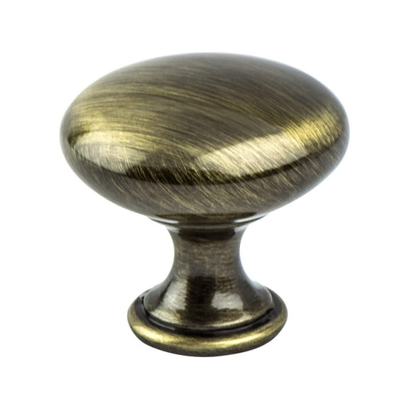 Berenson 9724-1BAB-P 1.187 in. dia. Euro Moderno Knob with Brushed Antique Brass