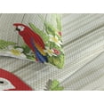 thumbnail image 3 of Ambesonne Tropic Quilted Coverlet 3 Pcs, Flowers Parrot, King Size, Cream Green Red, 3 of 4