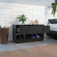 thumbnail image 2 of TUHOME Hamilton Storage Bench  Engineered Wood Entryway Benches in  Black, 2 of 7