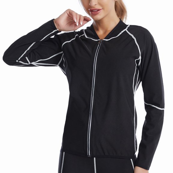 Long Sleeve Shirts for Women Sauna Jacket Slimming Sweat Sauna Suit Sauna Shirt Long Sleeve Workout Tops Body Shaper Long Sleeve Tops