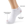 thumbnail image 3 of Calcetines TOBILLEROS MONFOOT de algodón fino de corte bajo, 10 pares, blancos, 3 of 6