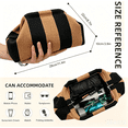 thumbnail image 5 of WANDF Clutch Purse for Women,Woven Evening Bags,Knit Striped Clutch Handbags,Dumpling Bag for Ladies (Khaki Black), 5 of 7