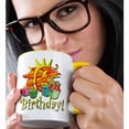 thumbnail image 2 of 3drose, Happy 16th Birthday Design, 11oz Two-tone Yellow Mug, 2 of 6