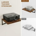 thumbnail image 5 of Deep Floating Shelves for Wall, 12 Inch Deep Floating Shelves Set of 3, 16W x 12D Wood Wall Shelves, Wide Wood Shelves with Metal Bracket for Living Room, Kitchen, Office, Bedroom - Rustic Brown, 5 of 7