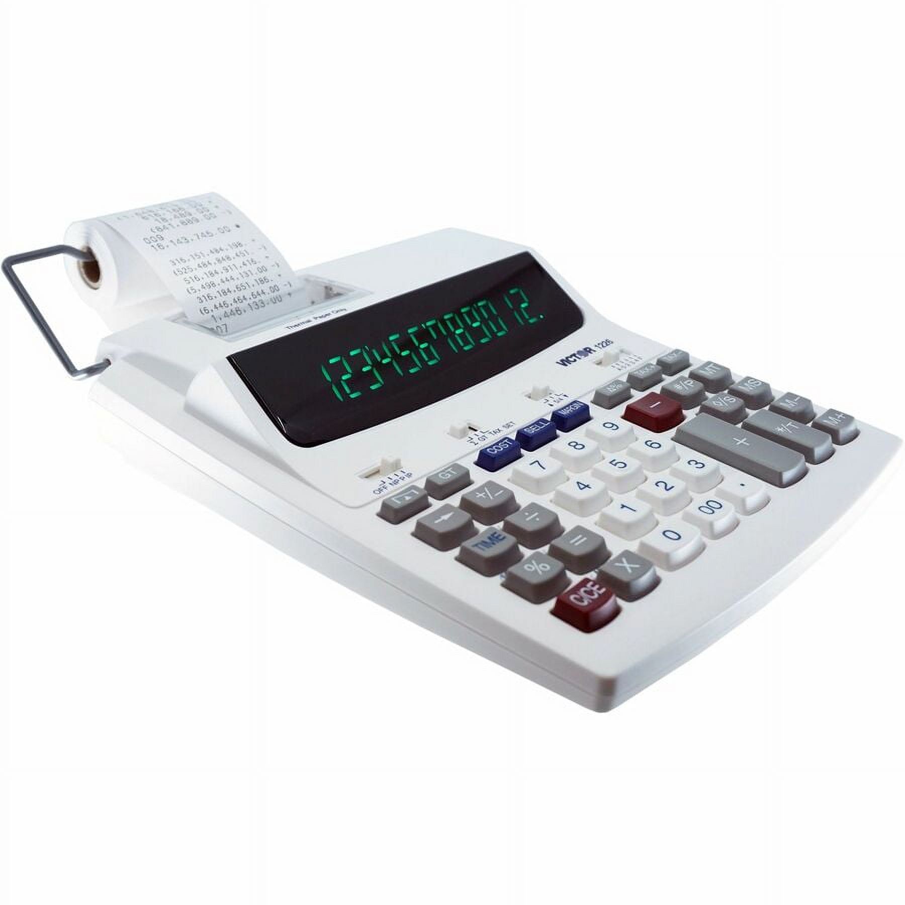 Victor Technology 1226 Thermal Printing Calculator, 12-Digit Display, 8.0 LPS Printing Speed, Off-White - image 3 of 6