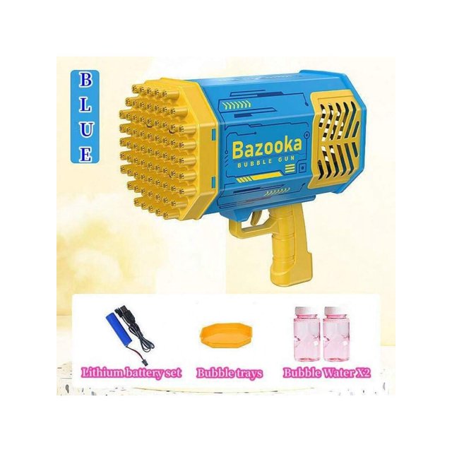Automatic 69-Hole Electric Gatling Bubble Gun With Led Light And Rocket Barrel, Random Style For Accessories, Great For Valentine's Day, New Year's Gi
