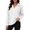 White, variant on Vivianyo HD Women's Point Collar Split V Neck Long Sleeve Top, Side Slit Loose Fit Pullover Shirt for Autumn Commuting Casual Daily Activities, Sizes S-3XL