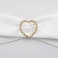 thumbnail image 5 of Efavormart 2" Gold Rhinestone Heart Metal Chair Sash Band Buckle, Diamond Chair Wrap Bow Pin Brooch, 5 of 11