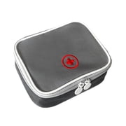 Agiufgs Compact Medical First Aid Bag, 5.12 x 3.94 x 1.57 Inch, Portable Outdoor Emergency Kit Organizer for Camping, Hiking, Car, Home, Travel, Keep Essential Supplies Secure & Accessible