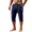 Navy, variant on JUUYY Men's Outdoor Capri Pants with Pockets, Drawstring Lightweight Elastic Waist Loose Beach Vacation Casual Summer Cropped Pants Black XXL