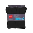 Hanes Ultimate Women's Crew Socks, Cushioned, 6Pairs Black 59